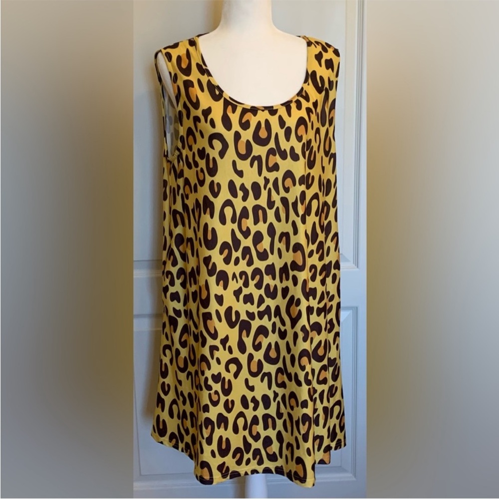 NWT Beyond This Plane Animal Print Tank Dress Pebbles Halloween Costume Size 1XL